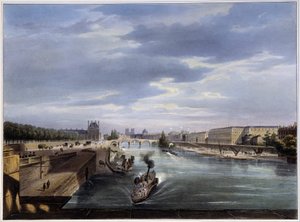 Le pont Royal - in „Paris en 1837“ von Louis Jules Arnout