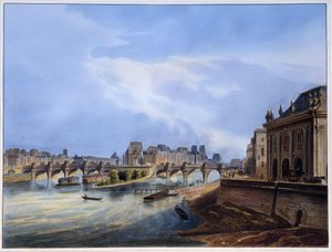 Blick auf die Pont Neuf - in „Paris en 1837“ von Arnout von Louis Jules Arnout