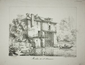 Mühle in St. Maurice von Louis Jules Frederic Villeneuve