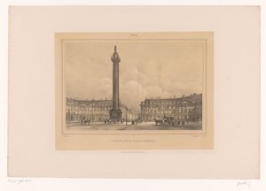 Ansicht der Colonne Vendôme von Louis Julien Jacottet