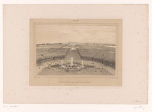 Blick auf die Gärten von Versailles von Louis Julien Jacottet