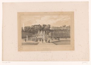 Blick auf das Schloss von Saint-Cloud im Park von Saint-Cloud (Gezichten in en om Parijs)