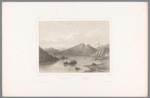 Ansicht des Sees Norsjø in Telemark (Gezichten in Scandinavië)