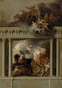 Die Entführung der Proserpina, Entwurf für die Treppe des Devonshire House, London, ca. 1704