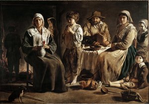 Eine Bauernfamilie im Inneren