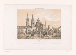 Blick auf die Abbaye aux Hommes mit der Église Saint-Étienne in Caen