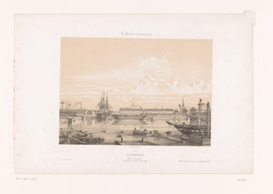 Blick auf das Bassin Napoléon III am Hafen von Cherbourg (Hedendaags Frankreich)