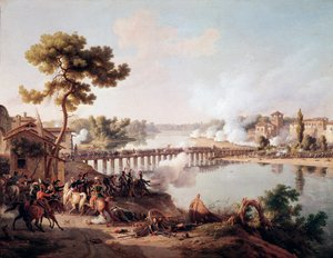 Napoleon Bonaparte gibt Befehle während der Schlacht von Lodi