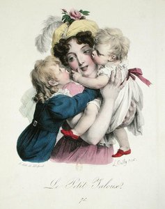 Eifersucht, graviert von Francois Seraphin Delpech, 1826 (Farblithografie)