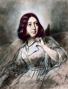 Porträt von George Sand nach Louis Leopold Boilly