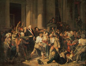 Mutige Tat von Monsieur Defontenay, Bürgermeister von Rouen, 29. August 1792