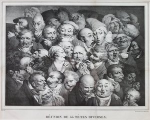 Gruppe von fünfunddreißig Köpfen, 1825 von Louis Leopold Boilly