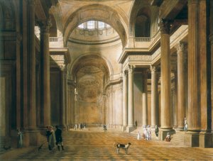 Innenansicht des Pantheons in Paris. Gemälde von Louis Leopold Boilly von Louis Leopold Boilly