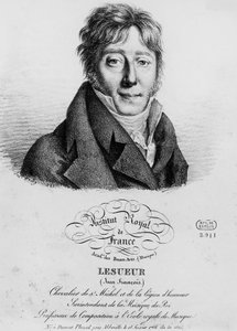 Porträt von Jean-Francois Lesueur (1760-1837), französischer Komponist, Stich von Louis-Leopold Boilly (1761-1845)