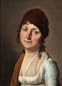 Porträt einer Frau mit rotem Haarband von Louis Leopold Boilly