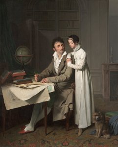 Die Geographiestunde Porträt von Monsieur Gaudry und seiner Tochter