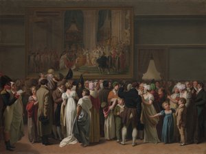 Die Öffentlichkeit betrachtet Davids Krönung im Louvre, 1810 von Louis Leopold Boilly
