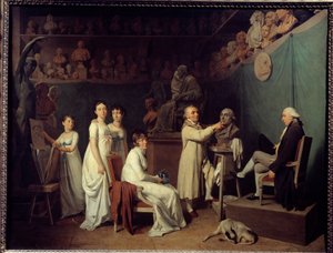 Das Atelier des Bildhauers Jean Baptiste Houdon (Detail) von Louis Leopold Boilly