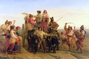 Die Ankunft der Erntearbeiter in den Pontinischen Sümpfen, 1830