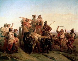 Die Ankunft der Erntearbeiter in den Pontinischen Sümpfen, 1833