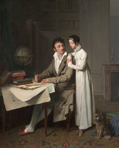 Die Geographiestunde (Porträt von Monsieur Gaudry und seiner Tochter) von Louis Leopold Boilly