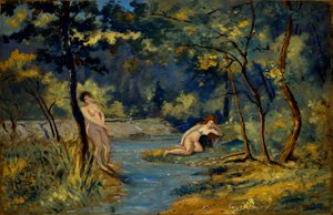 Stehende und liegende Nymphen von Louis M. Eilshemius
