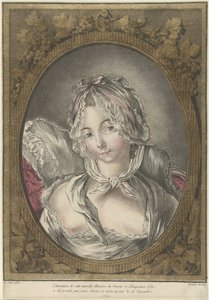Büste einer jungen Frau mit Mütze von Louis Marin Bonnet