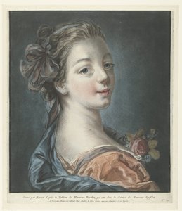 Büste einer jungen Frau mit einer Schleife im Haar von Louis Marin Bonnet