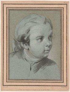 Kopf eines Jungen, dreiviertel nach rechts gedreht von Louis Marin Bonnet
