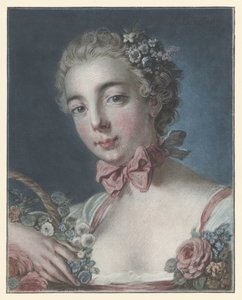 Porträt von Marie Amélie Baudouin als Flora von Louis Marin Bonnet