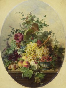 Stillleben mit Früchten und Blumen