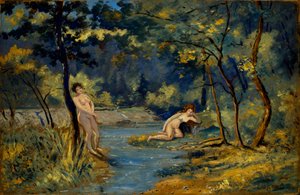 Stehende und liegende Nymphen
