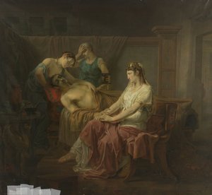 Der tödlich verwundete Mark Anton mit Kleopatra von Louis Moritz