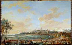 Krieg um die österreichische Erbfolge: Einzug von König Ludwig XV in Mons, 30. Mai von Louis Nicolas van Blarenberghe