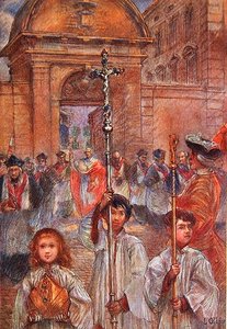 Feierliche Prozession in Frejus zu Ehren des heiligen Leonce von Louis Ollier