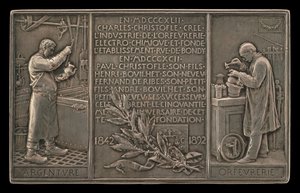 Fünfzigjähriges Jubiläum der Christofle-Gesellschaft, 1842-1892 [Rückseite]