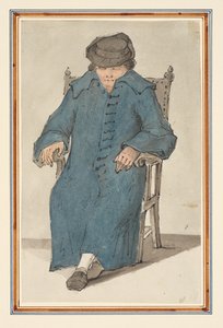 Studie eines schlafenden Mannes, ganzfigurig in einem Stuhl sitzend von Louis Philippe Boitard