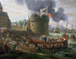 Ludwig XVI. besucht den Hafen von Cherbourg, 23. Juni