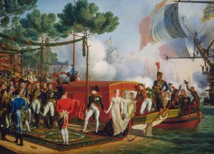 Napoleon Bonaparte und Marie Louise landen in Antwerpen