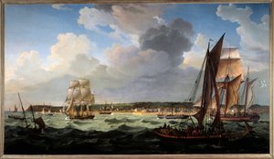 Le Havre vom Meer aus von Louis Philippe Crepin