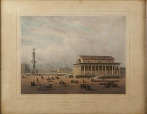 Börse in Sankt Petersburg, Ende der 1840er Jahre von Louis Pierre Alphonse Bichebois