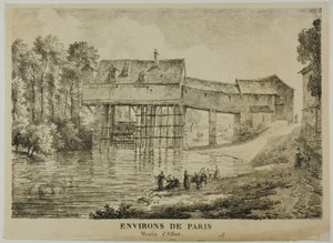Die Umgebung von Paris: Alfort-Mühle von Louis Pierre Baltard