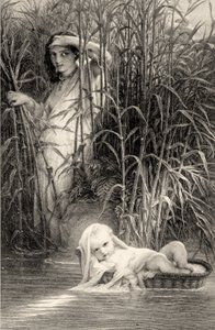 Moses am Nil entdeckt von Louis Pierre Henriquel Dupont