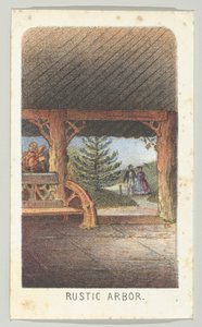 Rustikale Laube, aus der Serie Ansichten im Central Park, New York, Teil 3, 1864