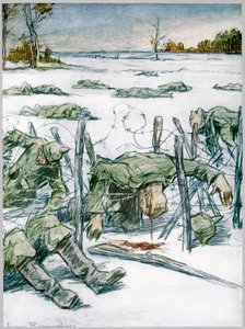 Stacheldraht, 1916 von Louis Raemaekers