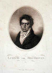 Ludwig van Beethoven, graviert von Blasius Hofel, 1814 von Louis Rene (after) Letronne