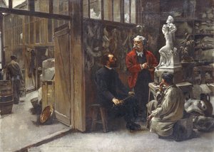 Das Atelier des Bildhauers Albert-Ernest Carrier-Belleuse von Louis Robert Carrier Belleuse