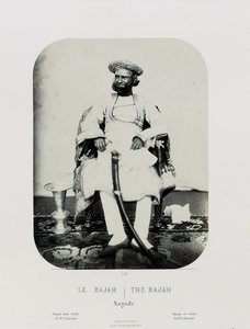 Ein königlicher Natch auf der Insel Jug Navas Oudeypour; Der Rajah, ca. 1865-68 von Louis Rousselet
