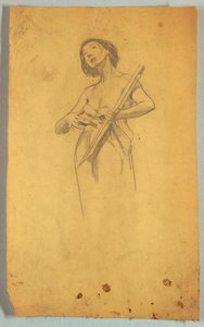 Studie einer stehenden weiblichen Figur von Louis Schaettle