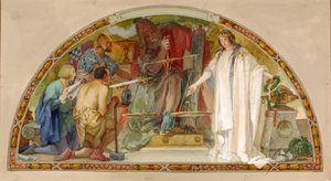 Der Staat als Schiedsrichter für Industrie, Bildung und Militär (Studie für Lunette, Altes Senatsgebäude) von Louis Schaettle